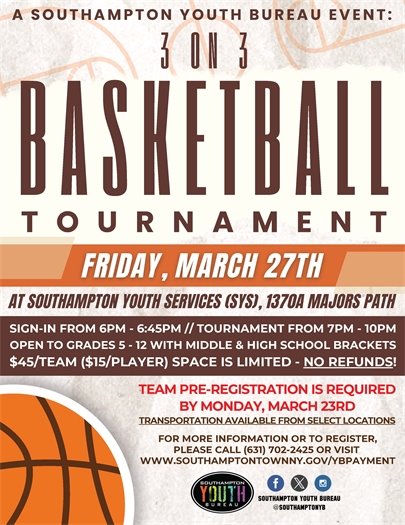 3 ON 3 BASKETBALL TOURNAMENT REGISTRATION FORM