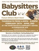 Babysitter's Club Thursdays, February 26 - April 2, 2026,  4:30 PM – 6:00 PM at Hampton Bays Community Center
