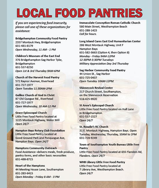 This is a list of local food pantries. Click on link to download.