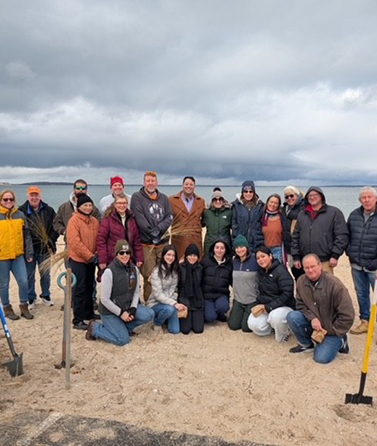 Photo of Beach Grass Planting Volunteers at Long Beach on December 6, 2025