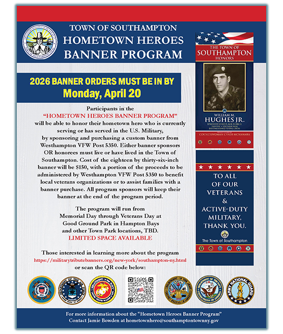 Hometown Heroes Banner Program Deadline April 20, 2026