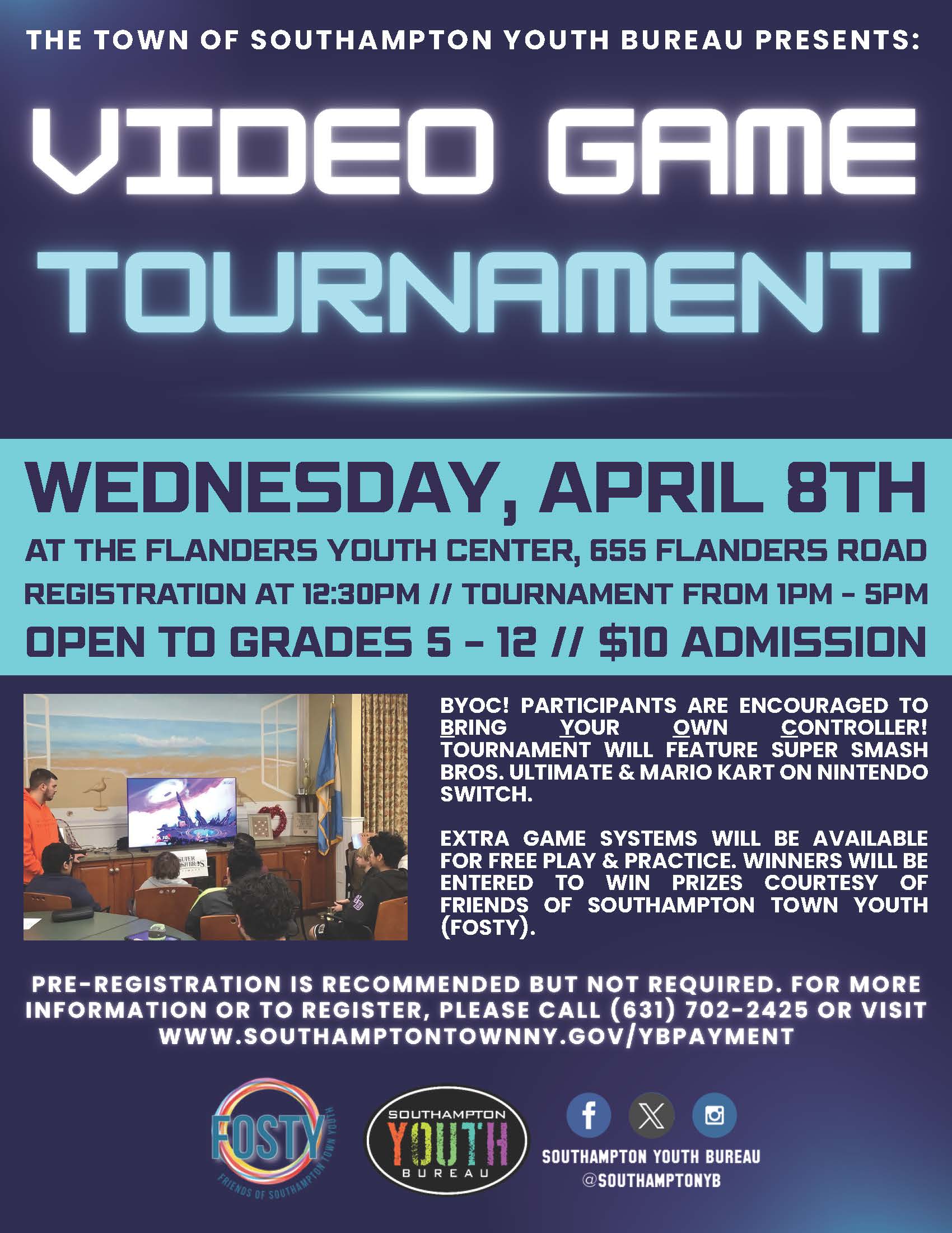 2026 Video Game Tournament Flyer and Registration Form